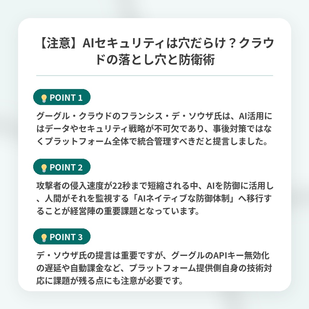 【注意】AIセキュリティは穴だらけ？クラウドの落とし穴と防衛術の注目ポイントまとめ